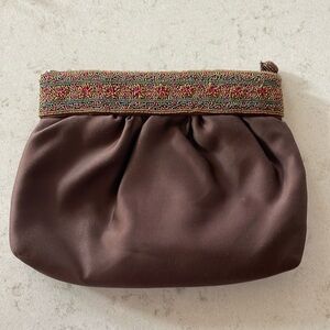 Beaded Accent Clutch Bag